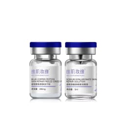GHK-Cu Blue Copper Peptide Lyophilized Powder Skin Repair Firming Moisturizing Rejuvenation Ampoule Skin Booster Serum Kit