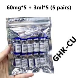 GHK-Cu Blue Copper Peptide Lyophilized Powder Skin Repair Firming Moisturizing Rejuvenation Ampoule Skin Booster Serum Kit