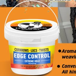 Braiding Hair Wax Edge Control, Strong Hold Long Lasting Hair Styling Wax, Large Capacity Big Jar Anti-Frizz Non-Greasy Hair Wax