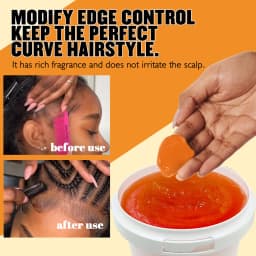 Braiding Hair Wax Edge Control, Strong Hold Long Lasting Hair Styling Wax, Large Capacity Big Jar Anti-Frizz Non-Greasy Hair Wax