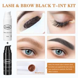 Lomansa 4 In 1 Lash Lift And Tint Kit Instant Fuller Eyelash Lift Brow Lamination Kit Fast Brow Tint and Voluminous Makeup Tools