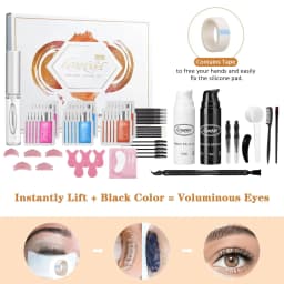 Lomansa 4 In 1 Lash Lift And Tint Kit Instant Fuller Eyelash Lift Brow Lamination Kit Fast Brow Tint and Voluminous Makeup Tools