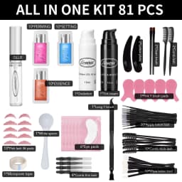 Lomansa 4 In 1 Lash Lift And Tint Kit Instant Fuller Eyelash Lift Brow Lamination Kit Fast Brow Tint and Voluminous Makeup Tools