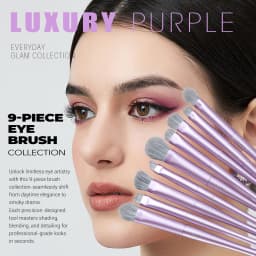 Jessup Makeup Brushes Set 4/6/7/10/14/15pcs Foundation MakeUp Brush,Face Eyeshadow Blending Highlighting Concealer,Luxury Purple