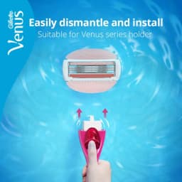 Gillette Venus 3 Layer Blades with Soap Bar Smooth Shaving Razor Blade Heads Hair Remover Replacement Blade for Women Body 3Pcs