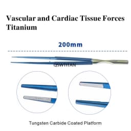 Vascular Forces Cardiac Tissue Forceps Titanium Cardiac Dissecting Forceps Flat handle Round handle Micro surgical instrument
