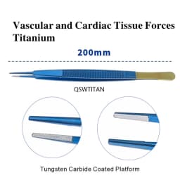 Vascular Forces Cardiac Tissue Forceps Titanium Cardiac Dissecting Forceps Flat handle Round handle Micro surgical instrument