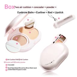 Judydoll Portable Facial Comprehensive Disc Small Powder Box Air Cushion Powder Concealer Lipstick Eyebrow Cosmetics