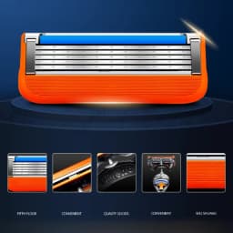 Gillette Fusion 5 Razor Blade 5 Layers Safety Manual Shaving Head Replacement Beard Shaver Refills Cassettes for Man Face Care