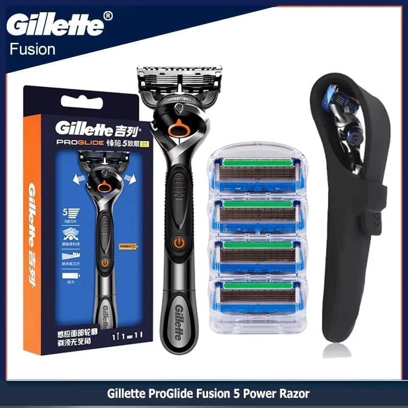 Gillette Fusion 5 Proglide Power Razor Manual Shaver Flexball Beard Precision Clean Safety Straight Shaving Machine for Man