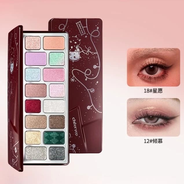 Cheeryep 16 Color Eyeshadow Qianyan Plate Glitter Chamelon Matte Pearlescent Flash Plate Qian Yan Cowherd Sequins