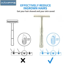 KAMPFE CNC Stainless Steel Manual Safety Razor Professional Double Edge Shaving Razor Traditional Men's Grooming Tool for man
