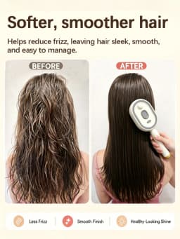 Wet Electrics Hair Brush with Water Spray Rechargeable Steam Hair Straightener for Both Long & Short Hairs anti Frizz Hair Brush