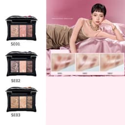 Chéeryep Glitter Eyeshadow Palette Highlighter Pigmented Neutral Browns Shimmer Finishes Professional Eye Shadow Cosmetics