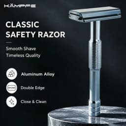 KAMPFE CNC Aluminum Alloy Safety Razor Double Edge Manual Shaving Tool Classic Closed Comb Lightweight Shaver for Men Women