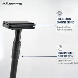 KAMPFE CNC Aluminum Alloy Safety Razor Double Edge Manual Shaving Tool Classic Closed Comb Lightweight Shaver for Men Women