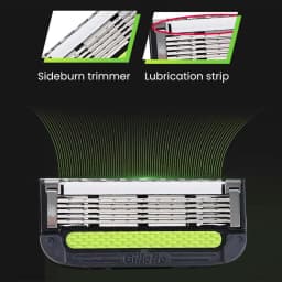 Gillette Labs Razor Aurora Series Flexdisc Manual Safety Shaver Shaving Machine 2pcs 5-Layer Blade Refills with Magnetic Stand