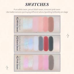 Flower Knows Makeup Swan Ballet Eyeshadow Palette Natural Nude Matte Shimmer Strawberry Cupid Glitter Pigment Eye Shadow Pallete