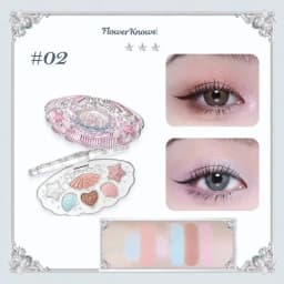 Flower Knows Makeup Swan Ballet Eyeshadow Palette Natural Nude Matte Shimmer Strawberry Cupid Glitter Pigment Eye Shadow Pallete