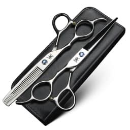 Left Hand 6-Inch Black Hair Scissors, Japanese 440C Steel Cutting Scissors and Thinning Scissors in Various Specifications