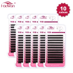 Fadvan 10Pcs/Lot YY Shape Eyelash Extension Curl C/D Wholesale Double-tips Y Shaped Eyelashes Natural Mink Lashes Supplies