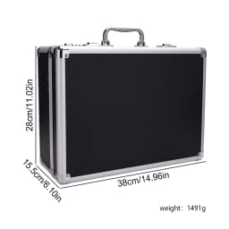 Sliver Aluminum Tool Storage Box Password Lock Portable Suitcase Professional Hairdressing Large Capacity Salon Carrying Box