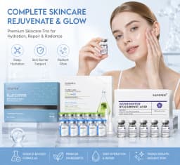 SANENDI Blue Copper Peptide Hyaluronic Acid Serum CICA B5 Face Care HA Korean Skin Care Solution 10Vials Beauty Salon Products