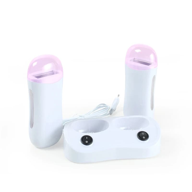 2 in 1 Depilatory Wax Heater Epilator Cartridge Wax Roller Base Roll On Waxing Supply Refillable Hair Removal Wax-melt Machine