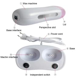 2 in 1 Depilatory Wax Heater Epilator Cartridge Wax Roller Base Roll On Waxing Supply Refillable Hair Removal Wax-melt Machine