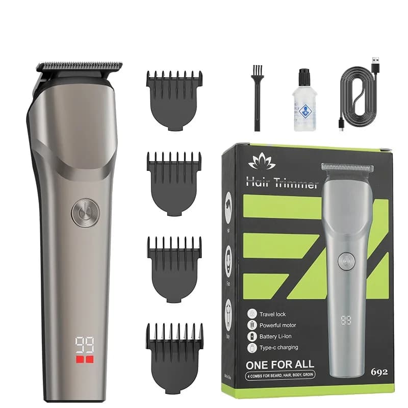 Electric Hair Clipper Hair Cutting Machine For Men Type-C Rechargeable Grooming Tools