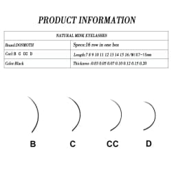 DOSMOTH 40 Boxes 7-16mm Handmade Natural Mink Eyelashes Individual, Extension Eyelash, Fake False Eyelashes 16 Rows False Eyelas