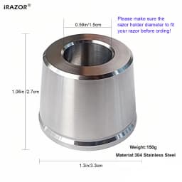 iRAZOR Men's 304 Stainless Steel Safety Razor Stand Heavy Shaver Holder Shaving Razor Base for Bathroom Accessory Christmas Gift
