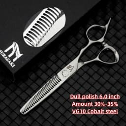 Professional VG10 Steel Barber Scissors, 5.75 Inch Willow Leaf Single-Sided Sharp Blade, Specialized for Regulating Hair Volume