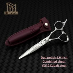 Professional VG10 Steel Barber Scissors, 5.75 Inch Willow Leaf Single-Sided Sharp Blade, Specialized for Regulating Hair Volume