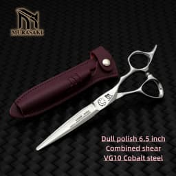 Professional VG10 Steel Barber Scissors, 5.75 Inch Willow Leaf Single-Sided Sharp Blade, Specialized for Regulating Hair Volume