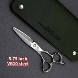 Professional VG10 Steel Barber Scissors, 5.75 Inch Willow Leaf Single-Sided Sharp Blade, Specialized for Regulating Hair Volume