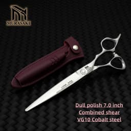 Professional VG10 Steel Barber Scissors, 5.75 Inch Willow Leaf Single-Sided Sharp Blade, Specialized for Regulating Hair Volume