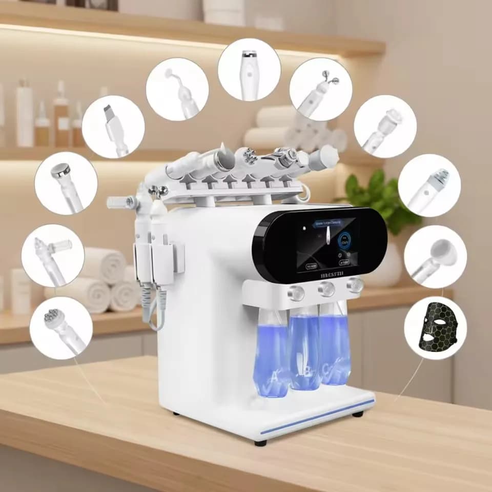 New Tech 360 Vortex Rotation Suction Handle 11 in 1 Hydra Beauty Facial Machine Portable Blackhead Removal