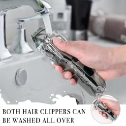 HATTEKER Professional Hair Clipper for Men Cordless Metal Barber Clipper and Trimmer Set Clipper for Hair Cutting Kit