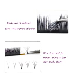 TDANCE 5 Trays/Lot Easy Fan Bloom False Eyelash Extension Austomatic Flowering Fast Self-Making Volume Lashes Makeup Eye Lash