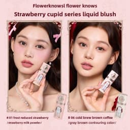 Flower Knows Strawberry Cupid Professional Makeup Set For Women Full Kit Gift Box Eyeshadow Lip Cream Blush Compact Powder Sets