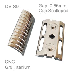 Dscosmetic S9 CNC Stainless Steel Double Edge Safety Razor Head