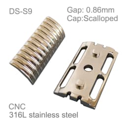 Dscosmetic S9 CNC Stainless Steel Double Edge Safety Razor Head