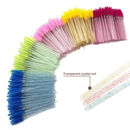 1000pcs Crystal Cleaning Brush Lash Wands Spoolie Eyelash Extension Mascara Brush