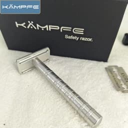 KAMPFE Aluminum Manual Razor Shaver Safety CNC Processed Hair Removal Tool with 5 Spare Blades for Men And Women