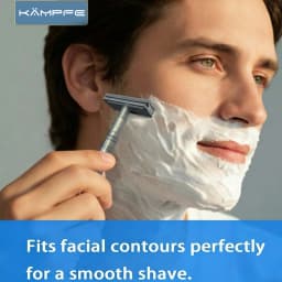 KAMPFE Aluminum Manual Razor Shaver Safety CNC Processed Hair Removal Tool with 5 Spare Blades for Men And Women