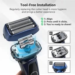 Replacement Foil And Inner Blade WES9032P For Panasonic For ARC5 5-Blade Shaver Models ES-LV97-K ES-LV67-K