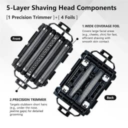 Replacement Foil And Inner Blade WES9032P For Panasonic For ARC5 5-Blade Shaver Models ES-LV97-K ES-LV67-K