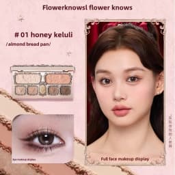 Flower Knows Strawberry Cupid Collection Facial Complexion Palette Blush Eyeshadow Highlighter Flower Know Face Bronzer Palette