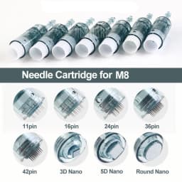 50/100pcs M8 Bayonet Cartridge Needle for M8 Dr Pen Microneedling Needles 11pin 16pin 36pin 42pin 3D 5D Replacement Tips
